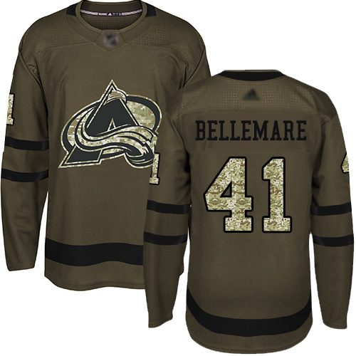 Adidas Colorado Avalanche Men #41 Pierre-Edouard Bellemare Green Salute to Service Stitched NHL Jersey